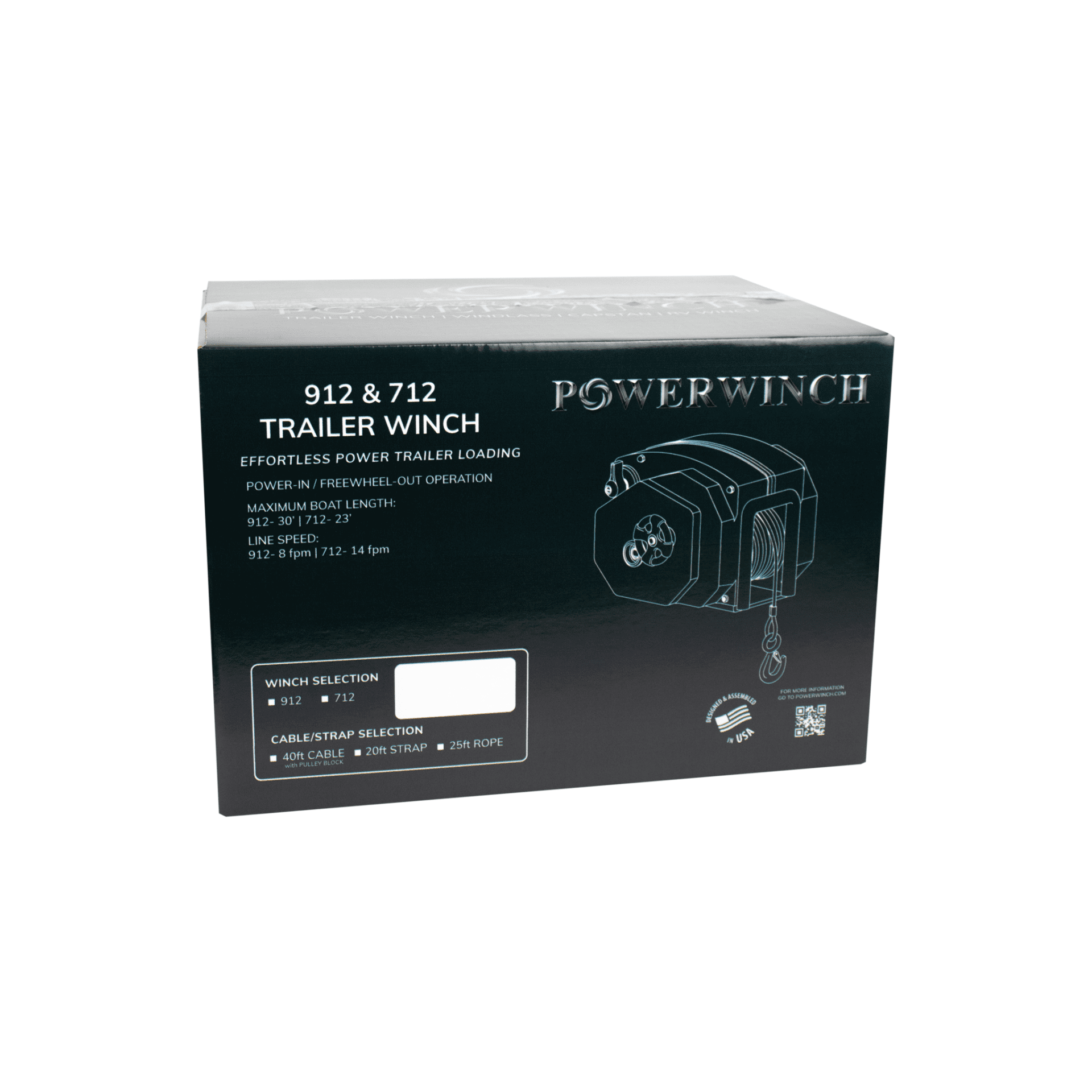 P77712-S - Model 712 Strap Trailer Winch - Image 2